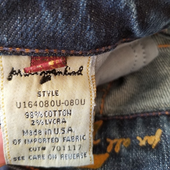 7 For All Mankind Straight Leg Distressed Denim - Picture 3 of 4